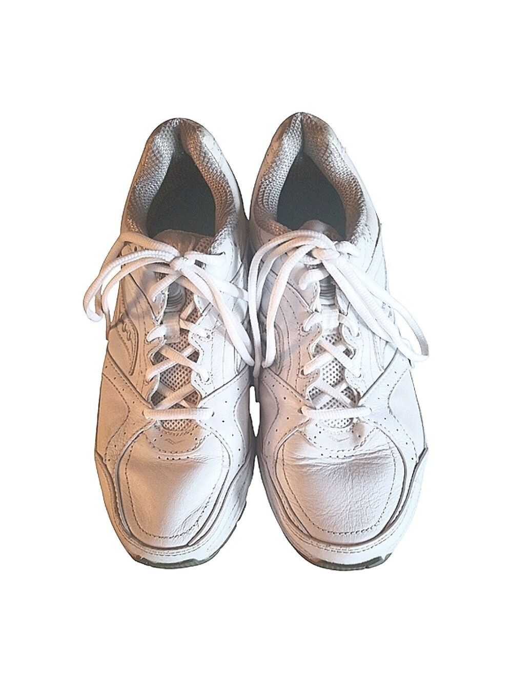 Saucony White Sneakers with Leather and Mesh Design